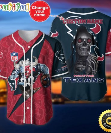 Personalized NFL Houston Texans Baseball Jersey Vintage Baseball Gear
