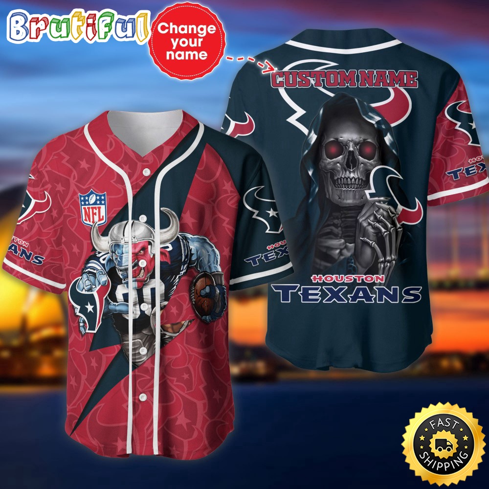 Personalized NFL Houston Texans Baseball Jersey Vintage Baseball Gear