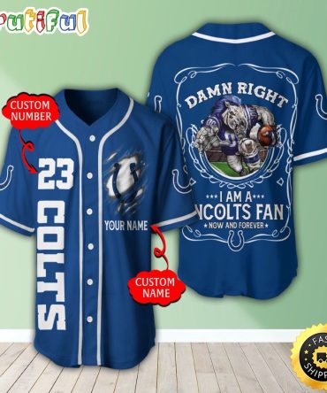 Personalized NFL Indianapolis Colts Baseball Jersey Dynamic Team Shirts