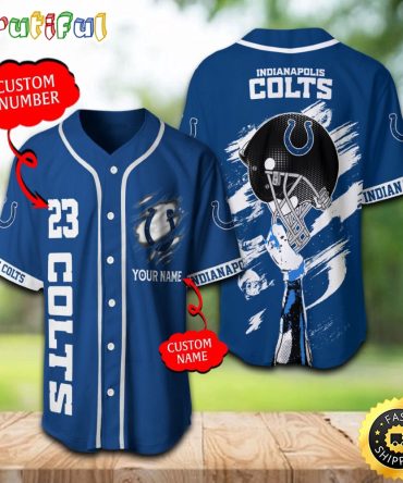 Personalized NFL Indianapolis Colts Baseball Jersey For Fans
