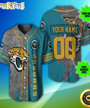 Personalized NFL Jacksonville Jaguars Baseball Jersey Authentic Baseball Attire