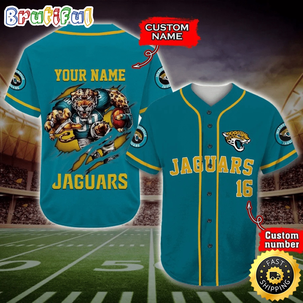 Personalized NFL Jacksonville Jaguars Baseball Jersey Casual Baseball Gear