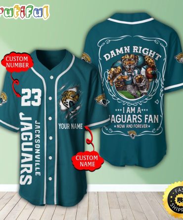Personalized NFL Jacksonville Jaguars Baseball Jersey Fan Favorite Jerseys