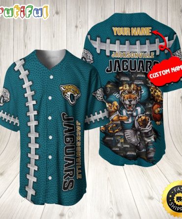 Personalized NFL Jacksonville Jaguars Baseball Jersey Stylish Baseball Tops