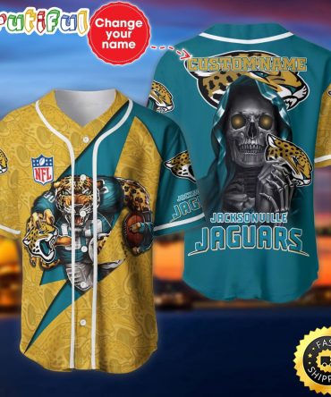 Personalized NFL Jacksonville Jaguars Baseball Jersey Team Spirit Tops