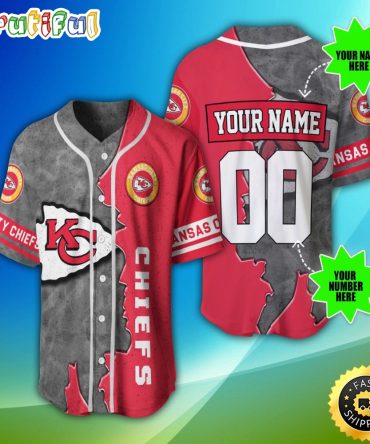 Personalized NFL Kansas City Chiefs Baseball Jersey Iconic Baseball Wear