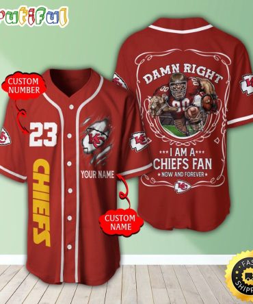 Personalized NFL Kansas City Chiefs Baseball Jersey Sportswear Tops