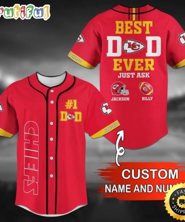 Personalized NFL Kansas City Chiefs Baseball Jersey Team Spirit Tops