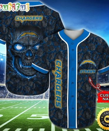 Personalized NFL Los Angeles Chargers Baseball Jersey Casual Baseball Gear