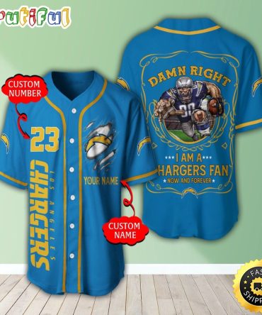 Personalized NFL Los Angeles Chargers Baseball Jersey Fan Favorite Jerseys