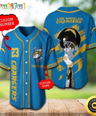 Personalized NFL Los Angeles Chargers Baseball Jersey For Fans