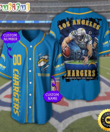 Personalized NFL Los Angeles Chargers Baseball Jersey Tradition in Jerseys