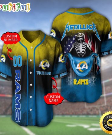 Personalized NFL Los Angeles Rams Baseball Jersey Athletic Team Shirts