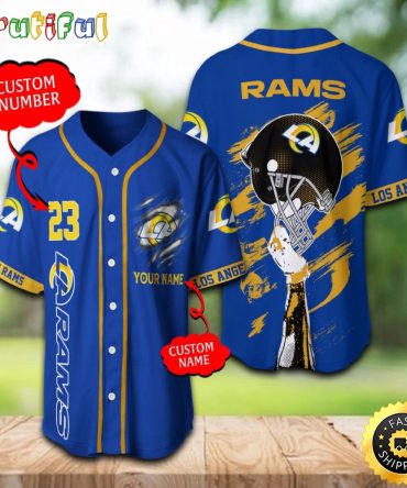 Personalized NFL Los Angeles Rams Baseball Jersey For Fans