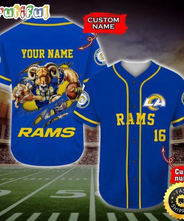 Personalized NFL Los Angeles Rams Baseball Jersey Timeless Sportswear