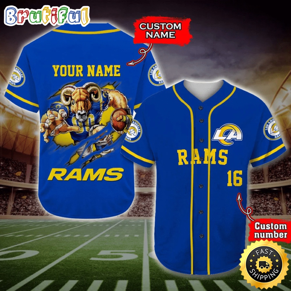 Personalized NFL Los Angeles Rams Baseball Jersey Timeless Sportswear