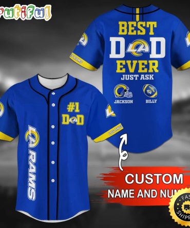 Personalized NFL Los Angeles Rams Baseball Jersey Vintage Baseball Gear