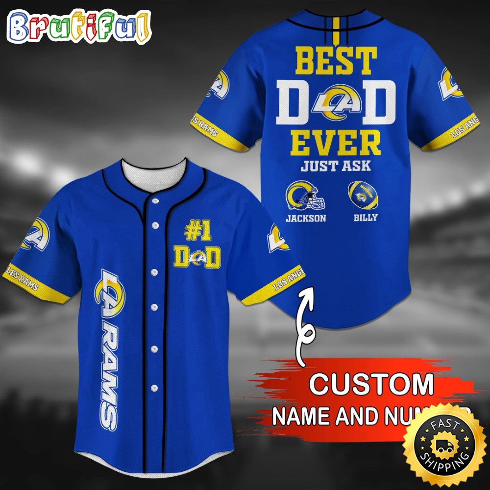 Personalized NFL Los Angeles Rams Baseball Jersey Vintage Baseball Gear