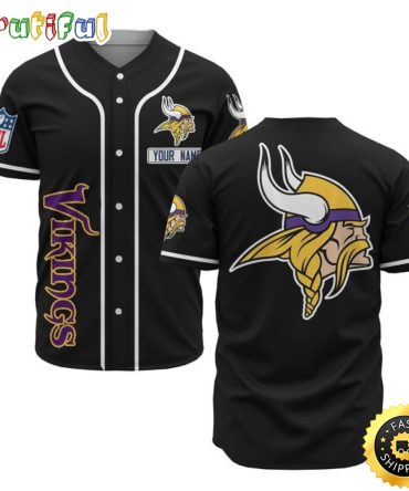 Personalized NFL Minnesota Vikings Baseball Jersey Sporty Team Jerseys