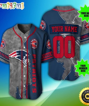 Personalized NFL New England Patriots Baseball Jersey Authentic Baseball Attire