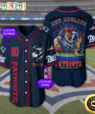 Personalized NFL New England Patriots Baseball Jersey Stylish Baseball Tops