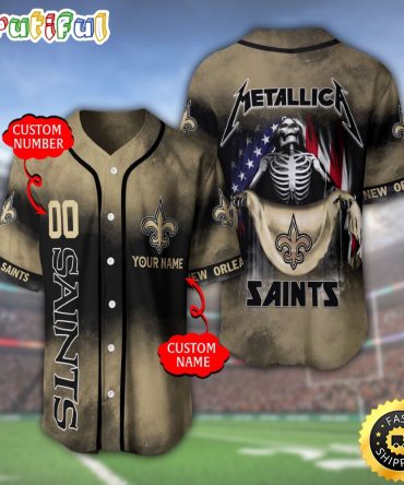 Personalized NFL New Orleans Saints Baseball Jersey Classic Baseball Jerseys