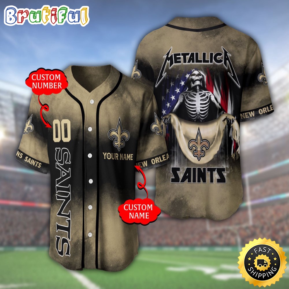 Personalized NFL New Orleans Saints Baseball Jersey Classic Baseball Jerseys