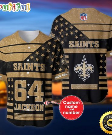 Personalized NFL New Orleans Saints Baseball Jersey Dynamic Team Shirts