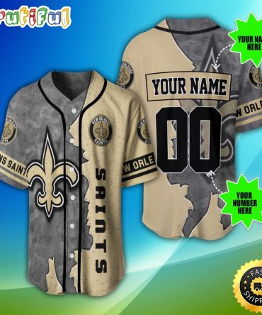 Personalized NFL New Orleans Saints Baseball Jersey Fan Favorite Jerseys