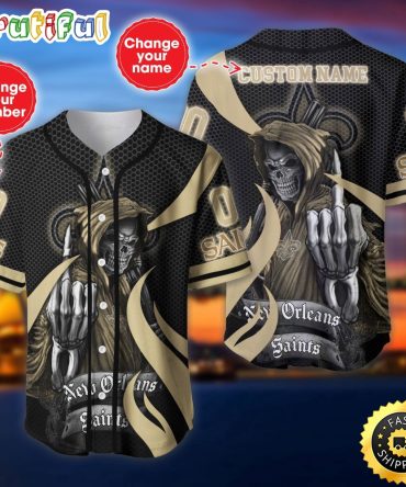 Personalized NFL New Orleans Saints Baseball Jersey Iconic Baseball Wear