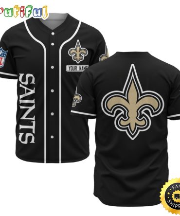 Personalized NFL New Orleans Saints Baseball Jersey Sporty Team Jerseys