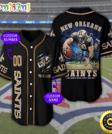 Personalized NFL New Orleans Saints Baseball Jersey Tradition in Jerseys