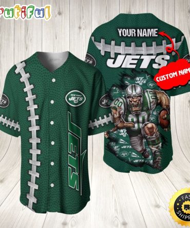 Personalized NFL New York Jets Baseball Jersey Athletic Team Shirts