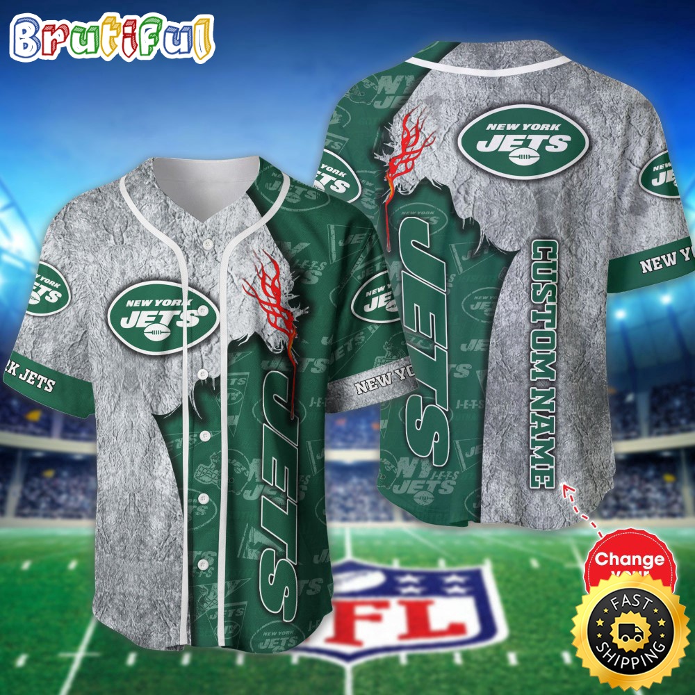 Personalized NFL New York Jets Baseball Jersey Authentic Baseball Attire