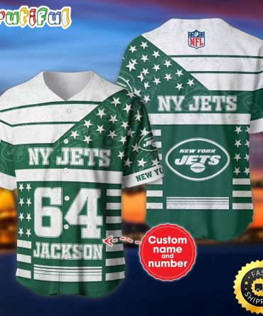 Personalized NFL New York Jets Baseball Jersey Dynamic Team Shirts