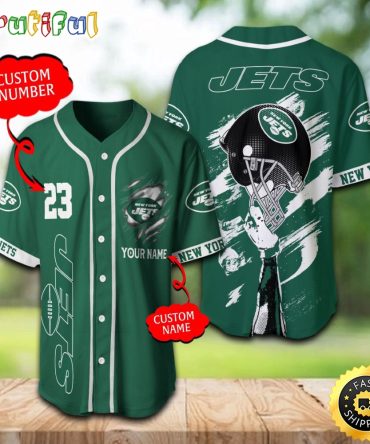Personalized NFL New York Jets Baseball Jersey For Fans