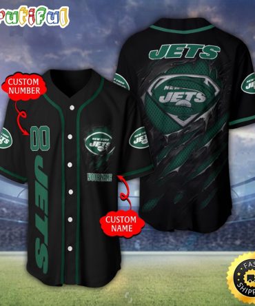 Personalized NFL New York Jets Baseball Jersey Stylish Baseball Tops