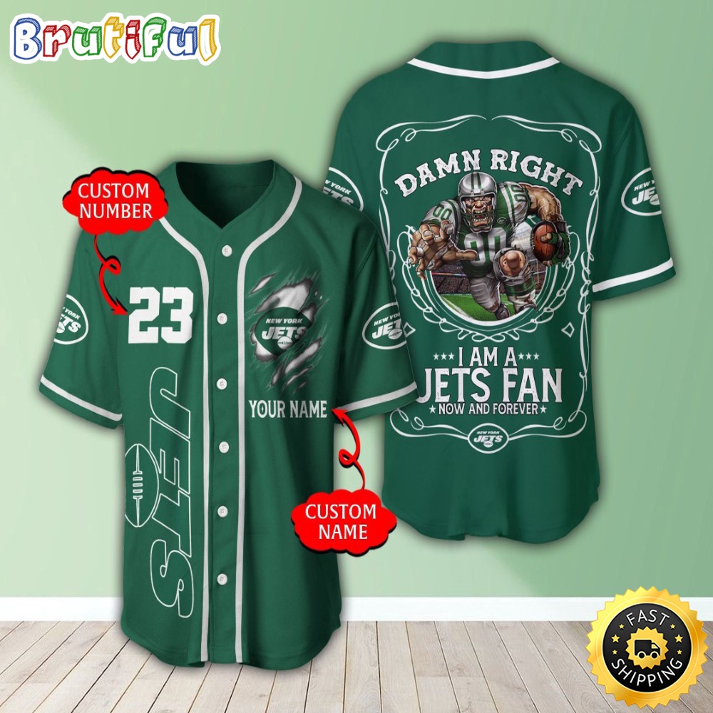 Personalized NFL New York Jets Baseball Jersey Vintage Baseball Gear