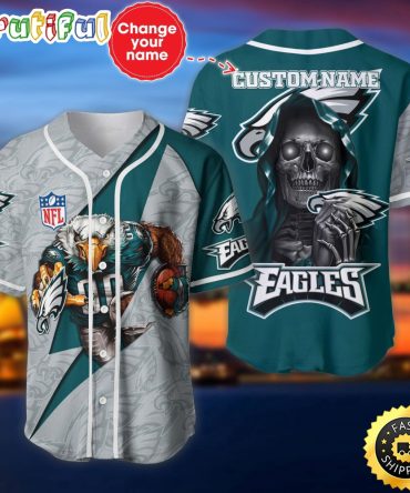 Personalized NFL Philadelphia Eagles Baseball Jersey Athletic Team Shirts