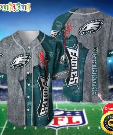 Personalized NFL Philadelphia Eagles Baseball Jersey Authentic Baseball Attire
