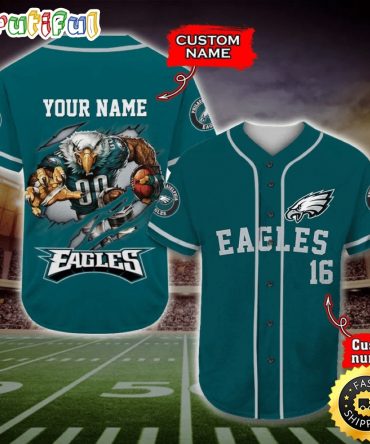 Personalized NFL Philadelphia Eagles Baseball Jersey Casual Baseball Gear