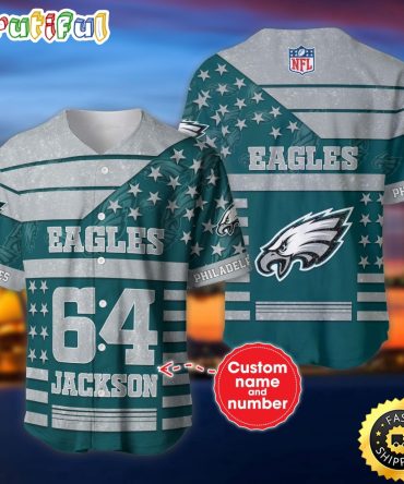 Personalized NFL Philadelphia Eagles Baseball Jersey Dynamic Team Shirts