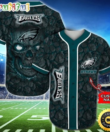 Personalized NFL Philadelphia Eagles Baseball Jersey Essential Team Tops