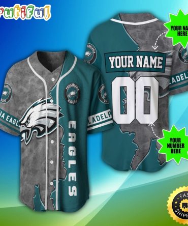 Personalized NFL Philadelphia Eagles Baseball Jersey Fan Favorite Jerseys