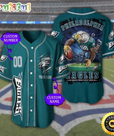 Personalized NFL Philadelphia Eagles Baseball Jersey Iconic Baseball Wear