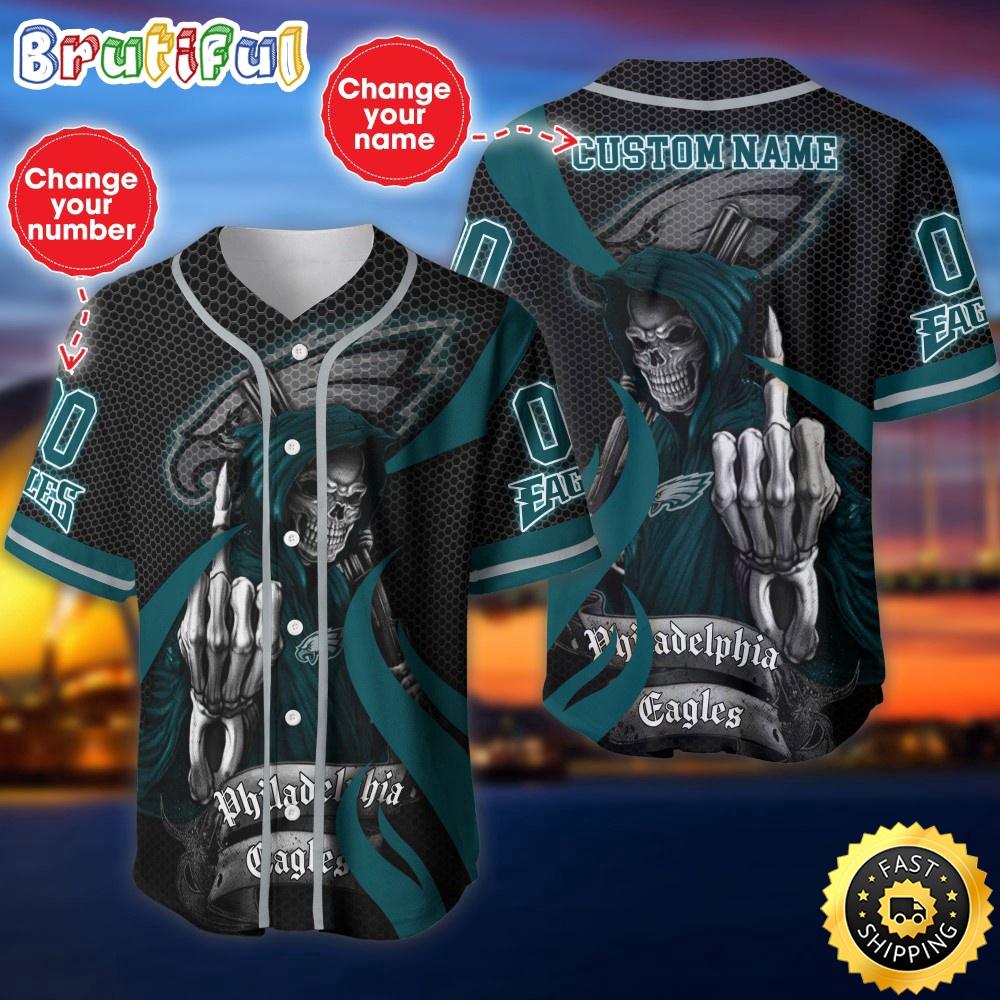 Personalized NFL Philadelphia Eagles Baseball Jersey Sportswear Tops