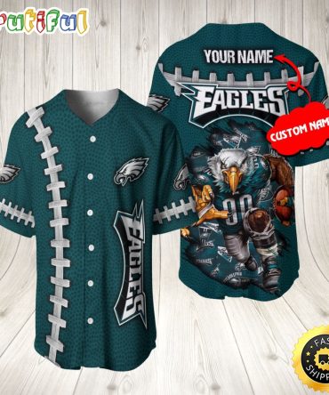 Personalized NFL Philadelphia Eagles Baseball Jersey Vintage Baseball Gear