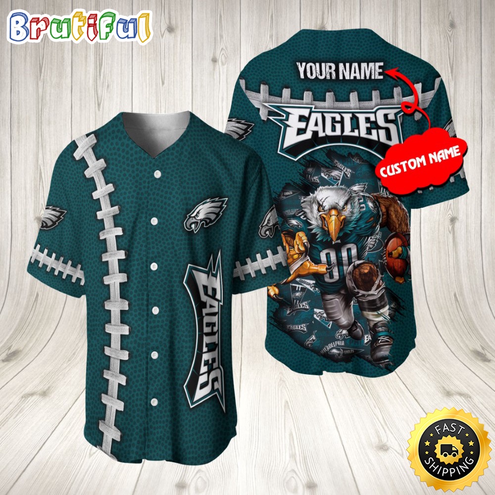 Personalized NFL Philadelphia Eagles Baseball Jersey Vintage Baseball Gear