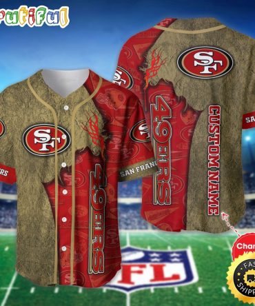Personalized NFL San Francisco 49ers Baseball Jersey Authentic Baseball Attire