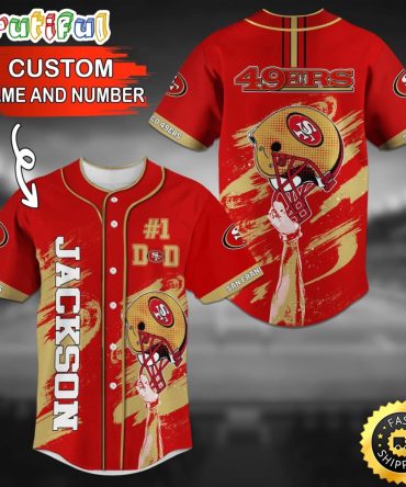 Personalized NFL San Francisco 49ers Baseball Jersey Essential Team Tops